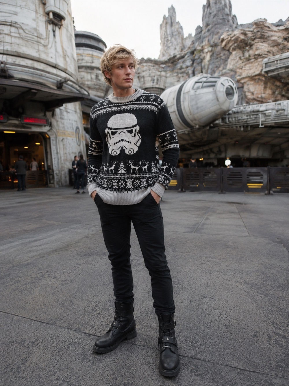 Warehouse One NWT Star Wars Original Stormtrooper Christmas sweaters size M.